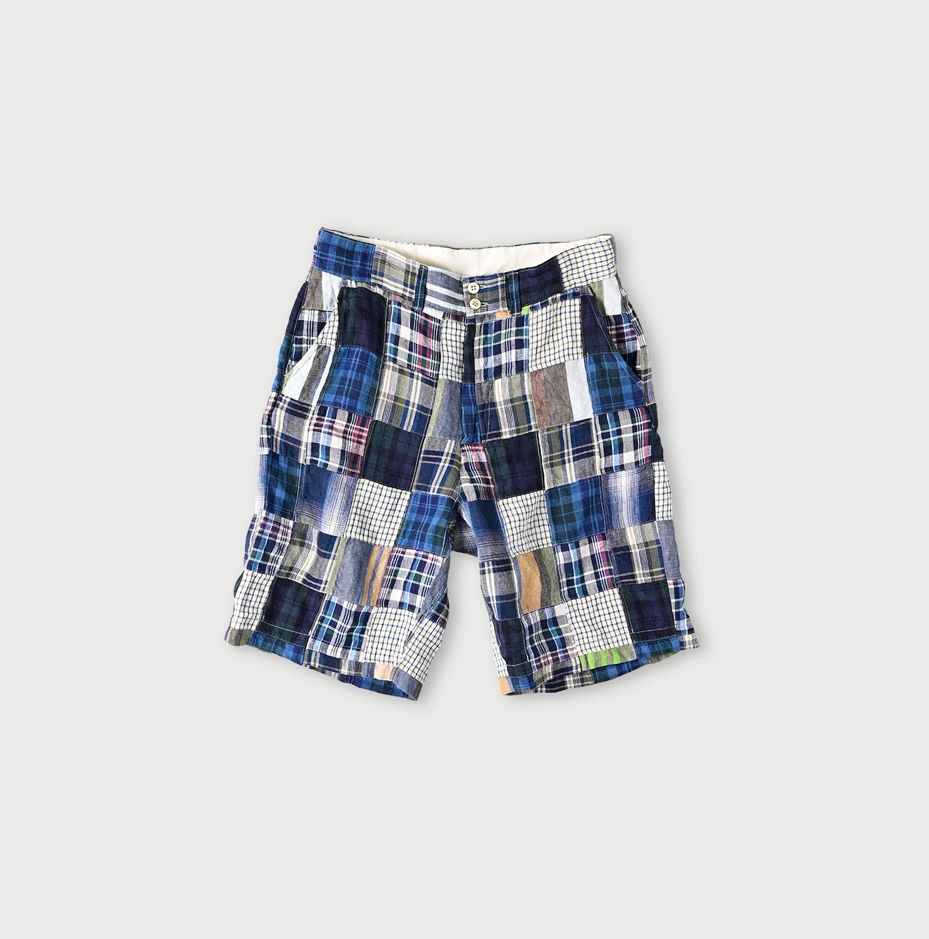 45R(フォーティファイブアール) |インドリネンマドラスパッチワークのニームショーツMEN