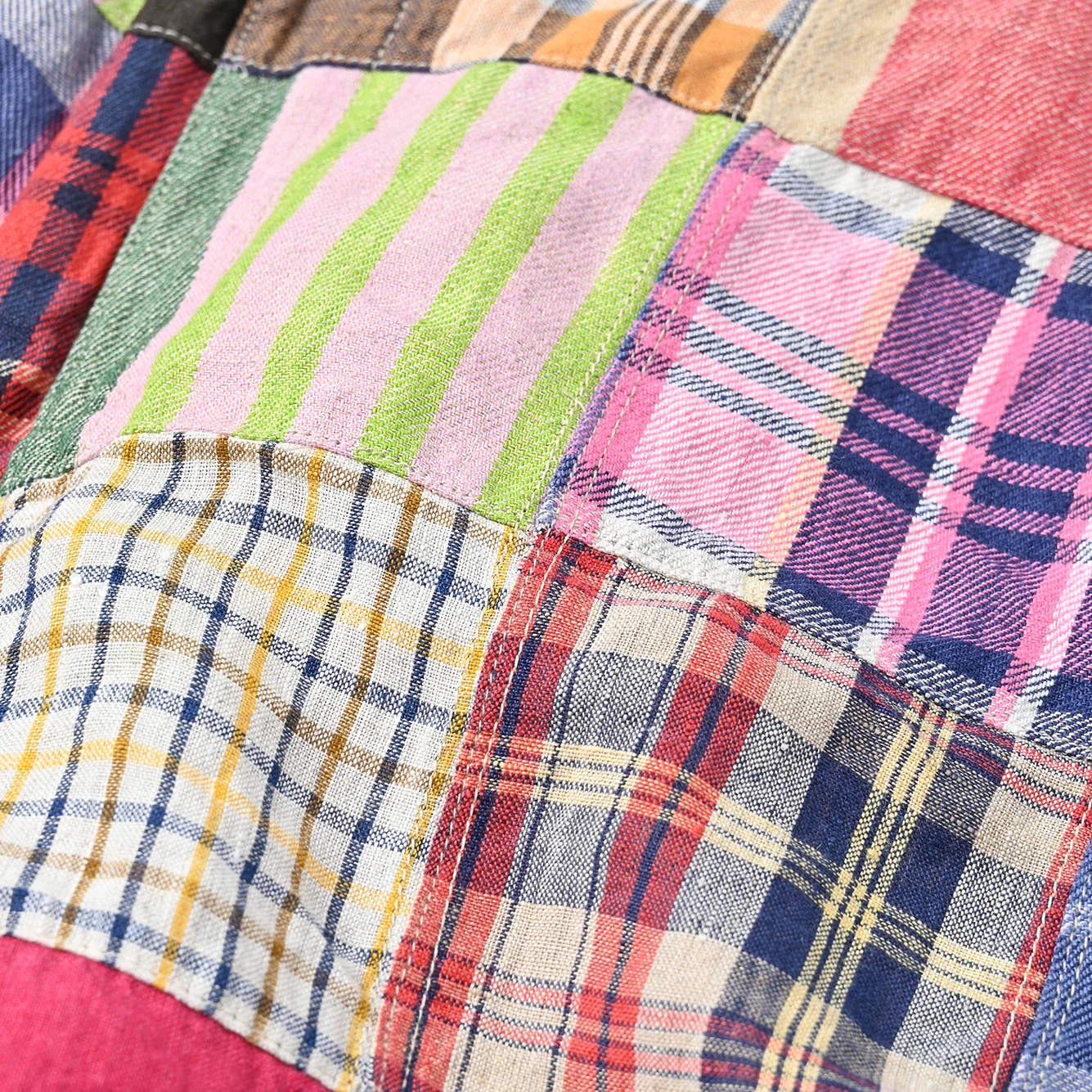 45R(フォーティファイブアール) |インドリネンマドラスパッチワークのニームショーツMEN