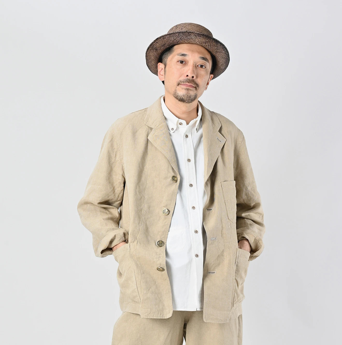 45R（フォーティファイブアール）| リネンクロスのニームジャケットMEN
