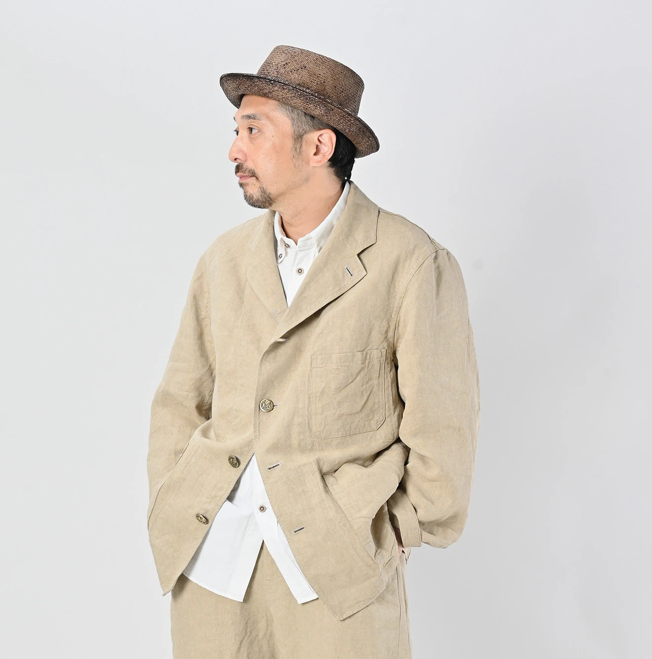 45R（フォーティファイブアール）| リネンクロスのニームジャケットMEN