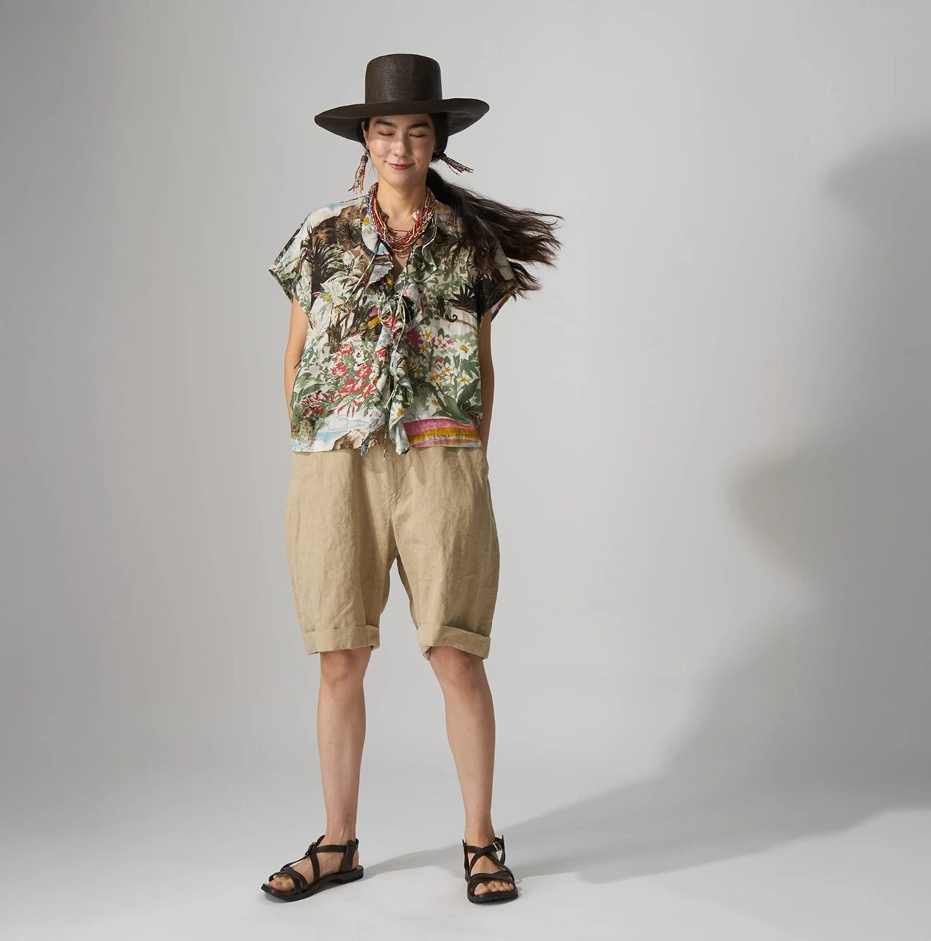 45R(フォーティファイブアール) |リネンクロスのニームショーツMEN