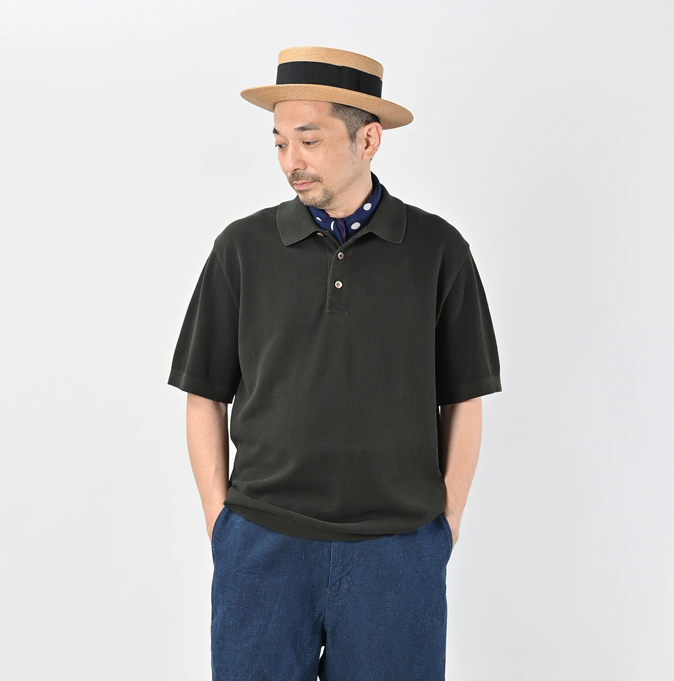 45R(フォーティファイブアール) |カノコニットソーのポロMEN