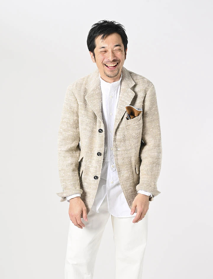 45R(フォーティファイブアール) |インドリネンシルクツイードのノッティングヒルジャケットMEN