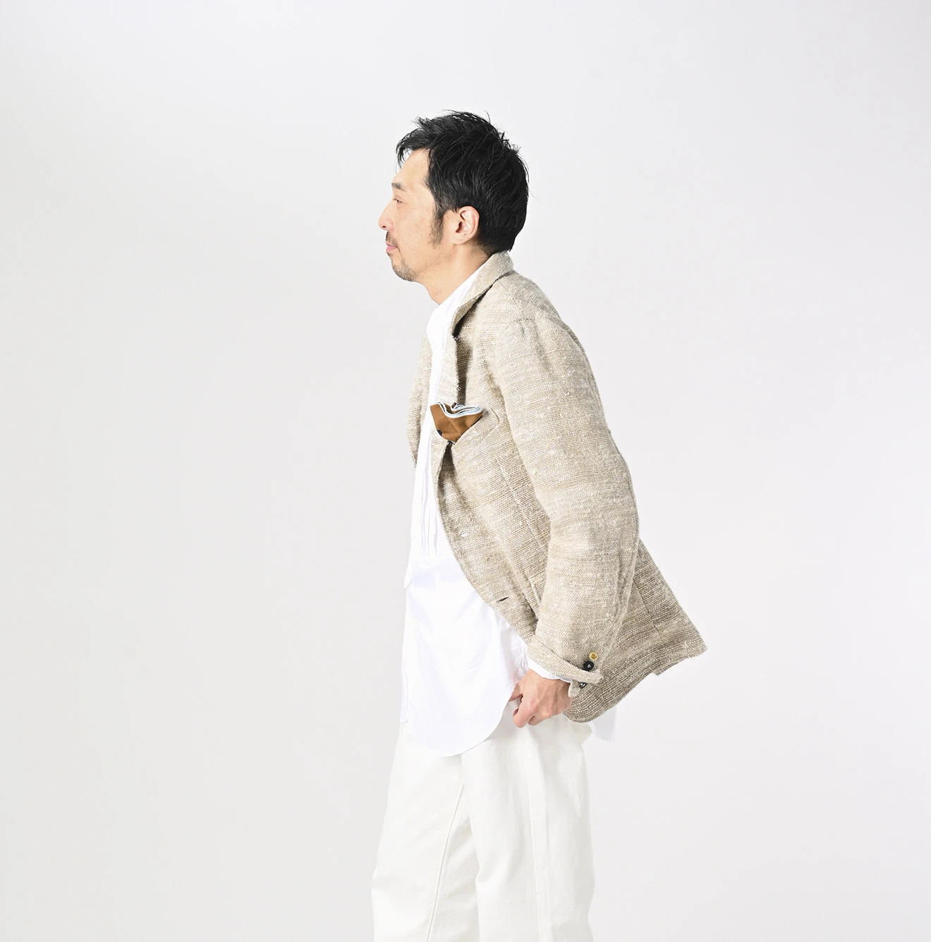 45R(フォーティファイブアール) |インドリネンシルクツイードのノッティングヒルジャケットMEN