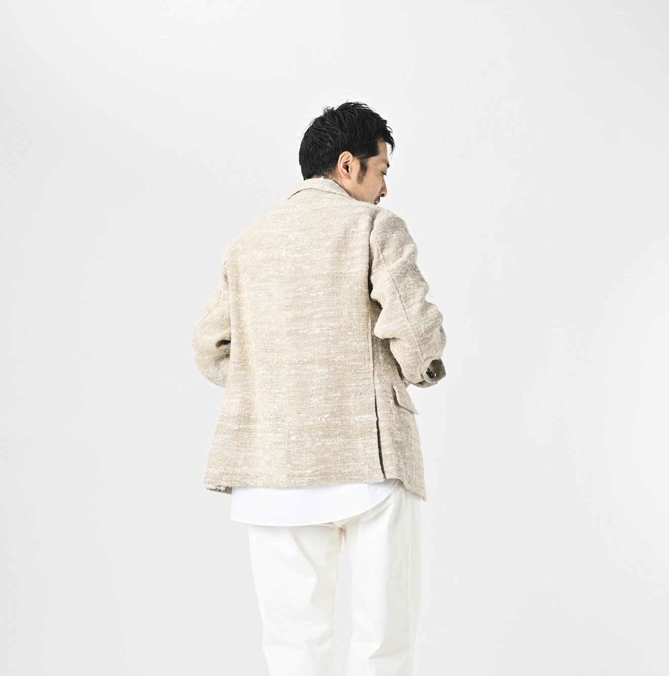 45R(フォーティファイブアール) |インドリネンシルクツイードのノッティングヒルジャケットMEN
