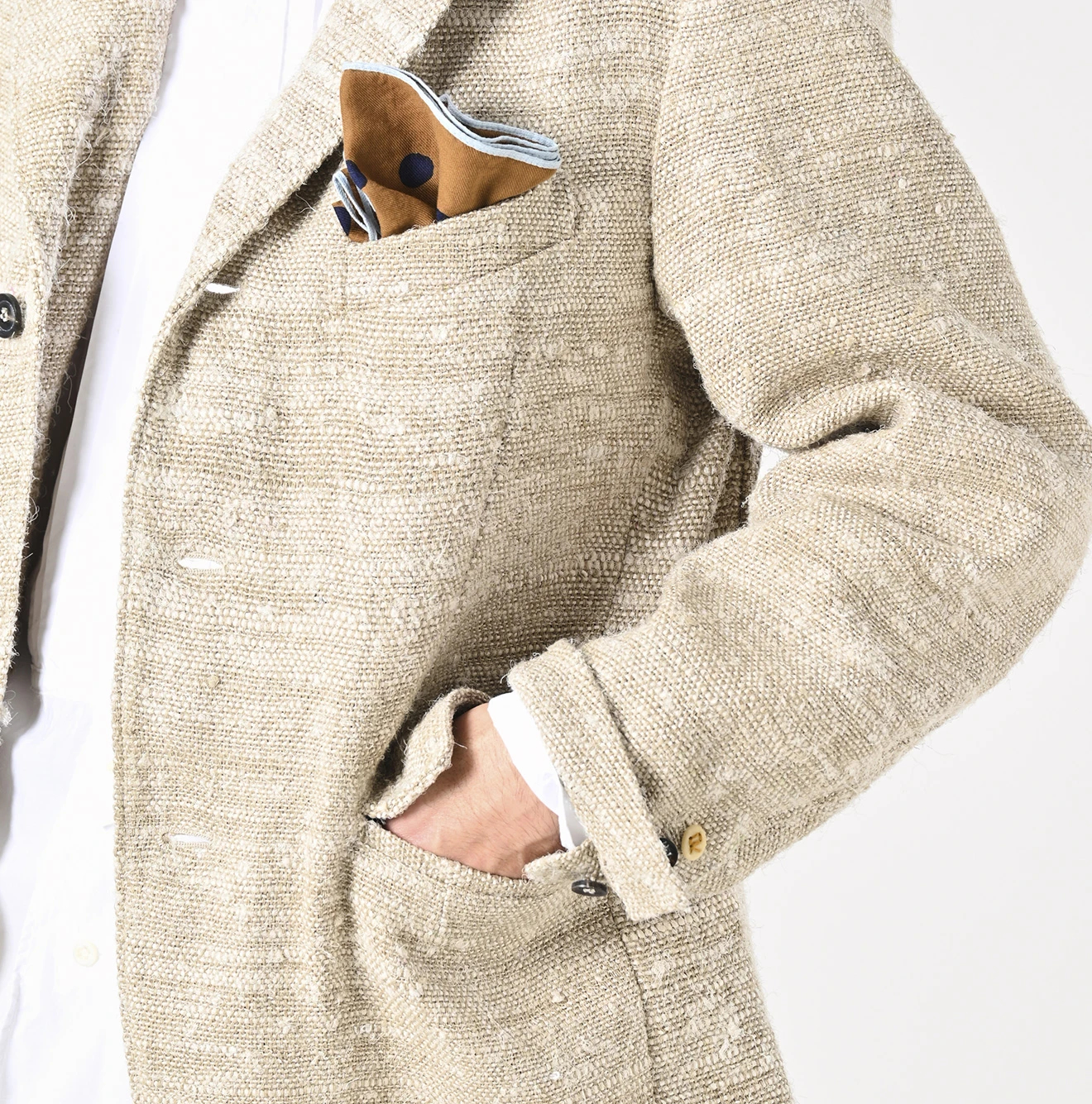 45R(フォーティファイブアール) |インドリネンシルクツイードのノッティングヒルジャケットMEN