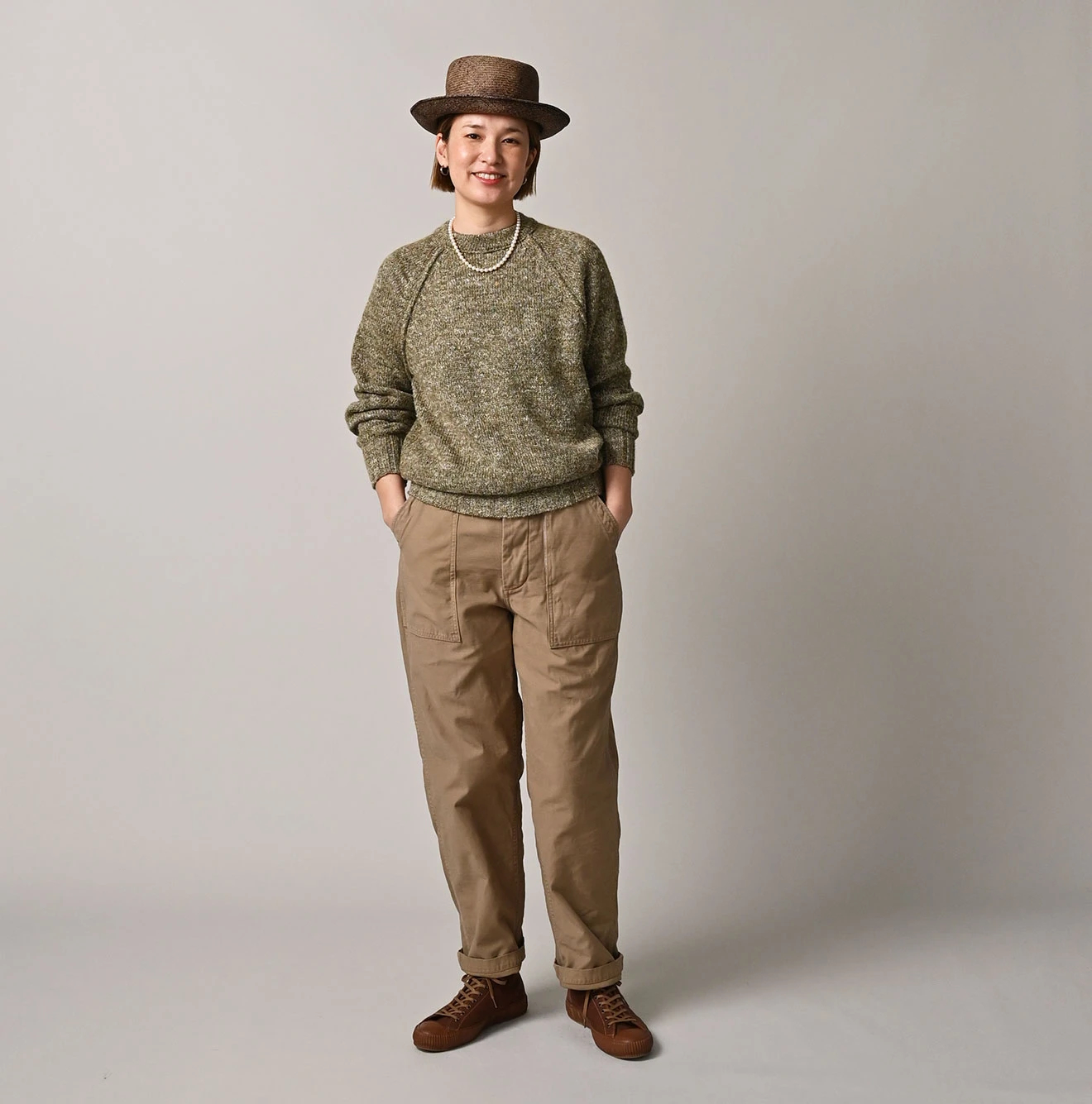 45R(フォーティファイブアール) |カシミヤリネンのラグランスウェット（MEN）