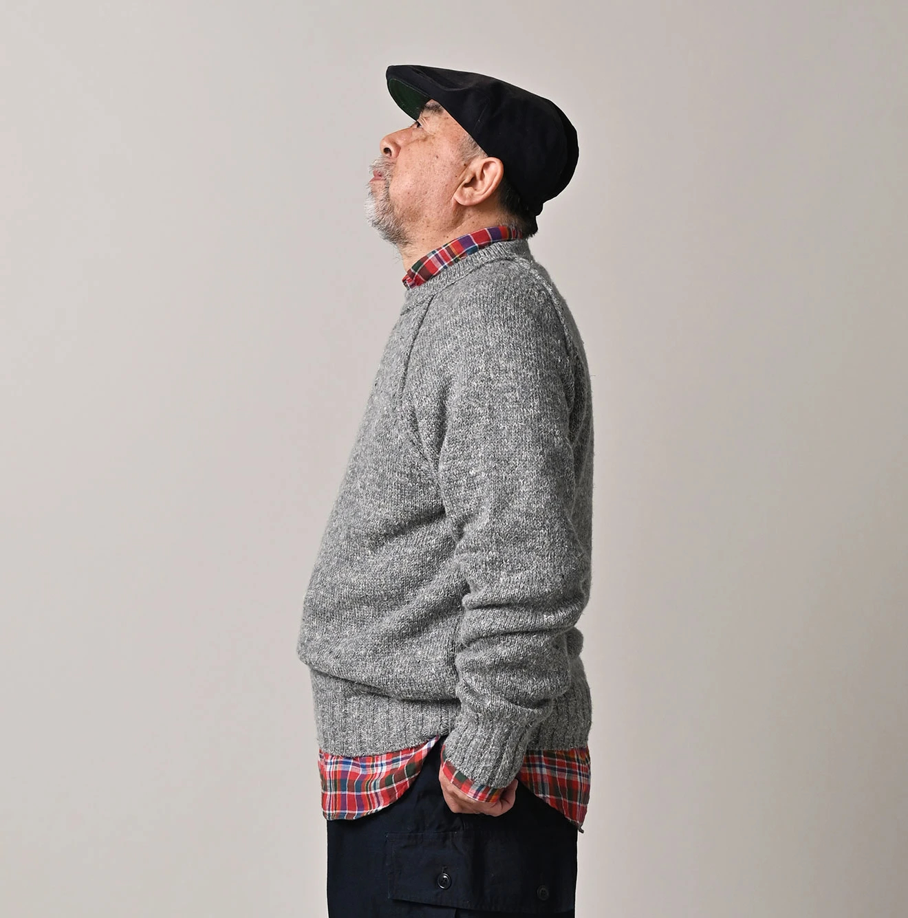 45R(フォーティファイブアール) |カシミヤリネンのラグランスウェット（MEN）