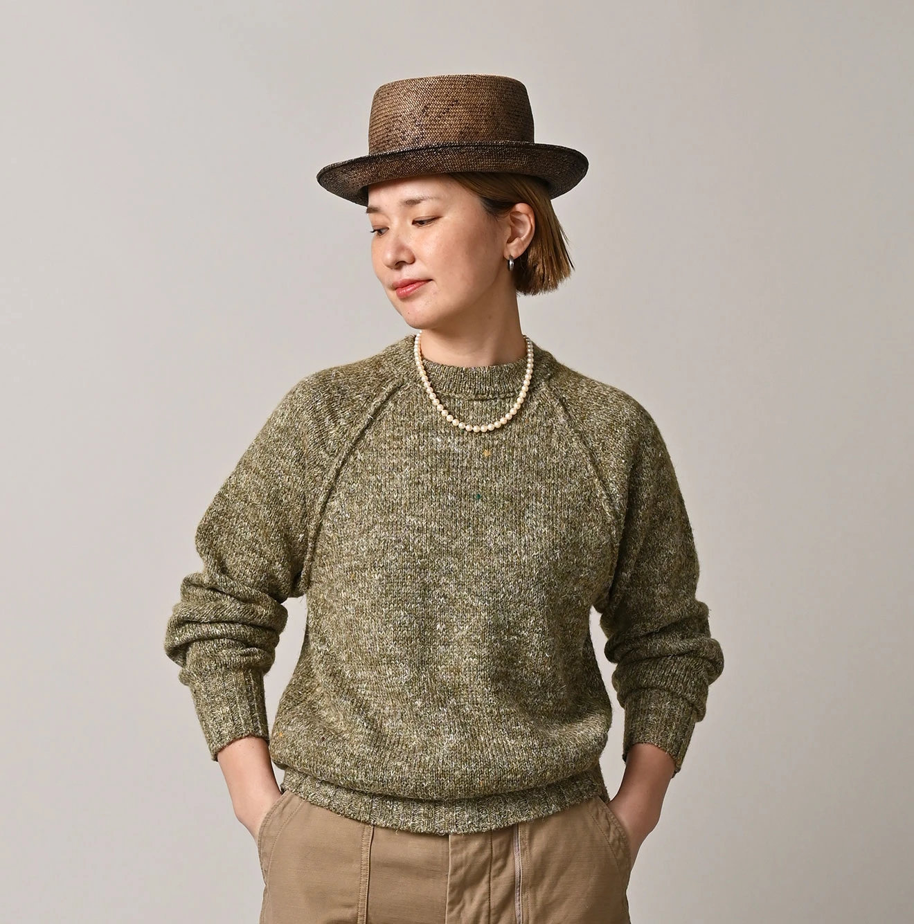 45R(フォーティファイブアール) |カシミヤリネンのラグランスウェット（MEN）