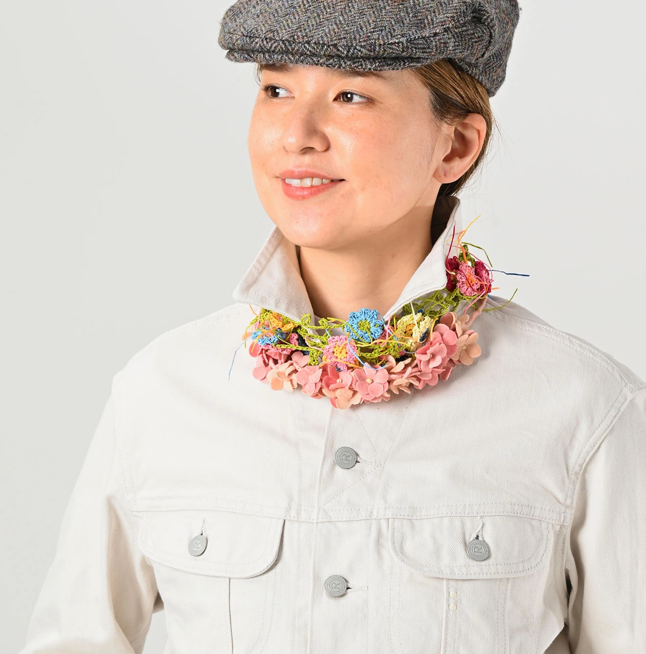 45R(フォーティファイブアール) |ライ麦デニムの908比古比女ジャン（ホワイト）