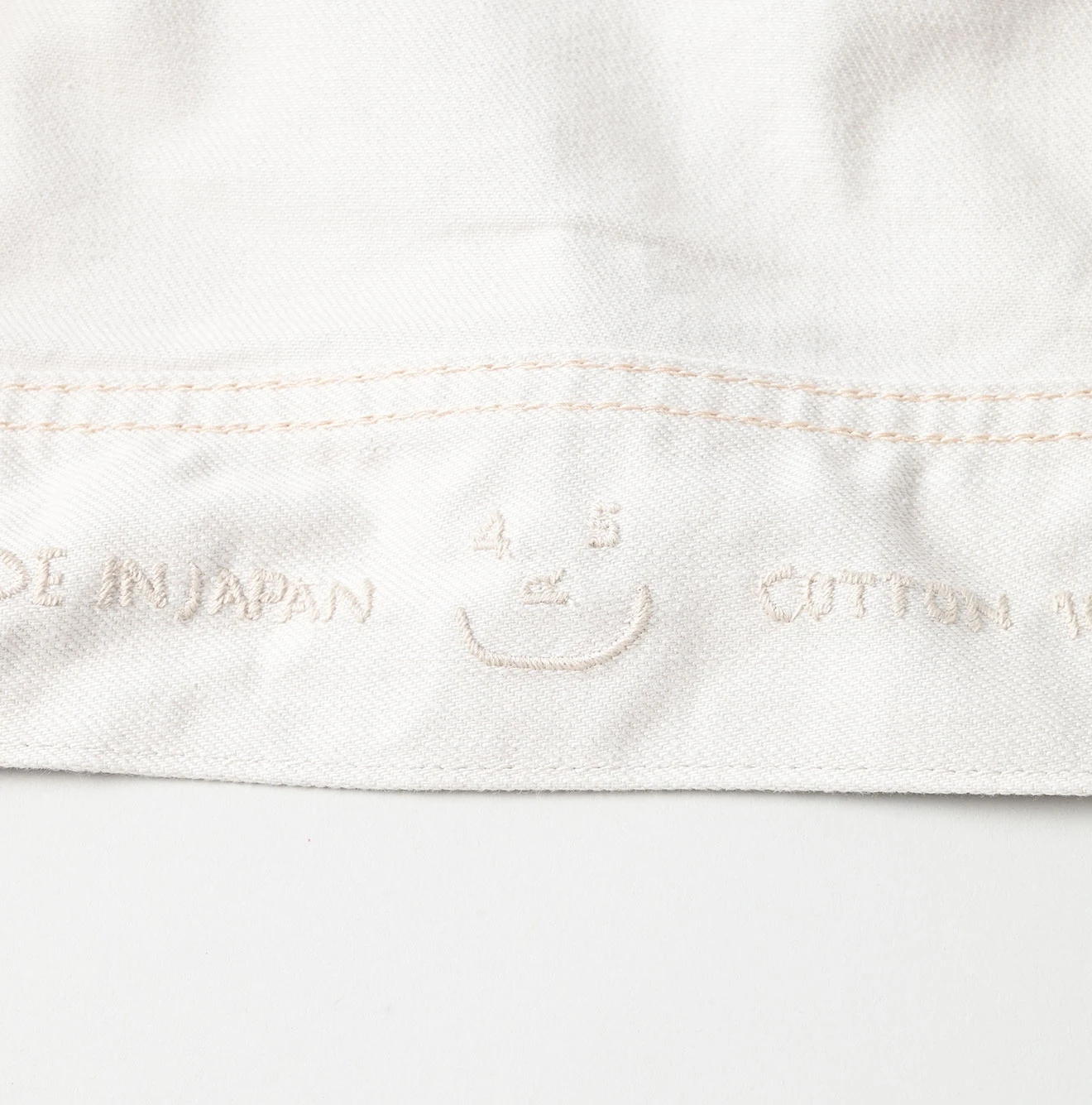 45R(フォーティファイブアール) |ライ麦デニムの908比古比女ジャン（ホワイト）