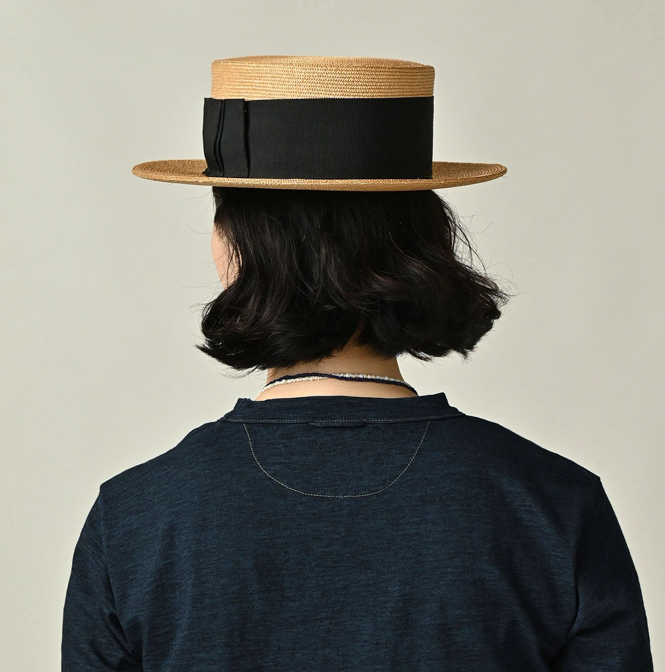 45R(フォーティファイブアール) |天竺の908浅VネックTシャツ（インディゴ）