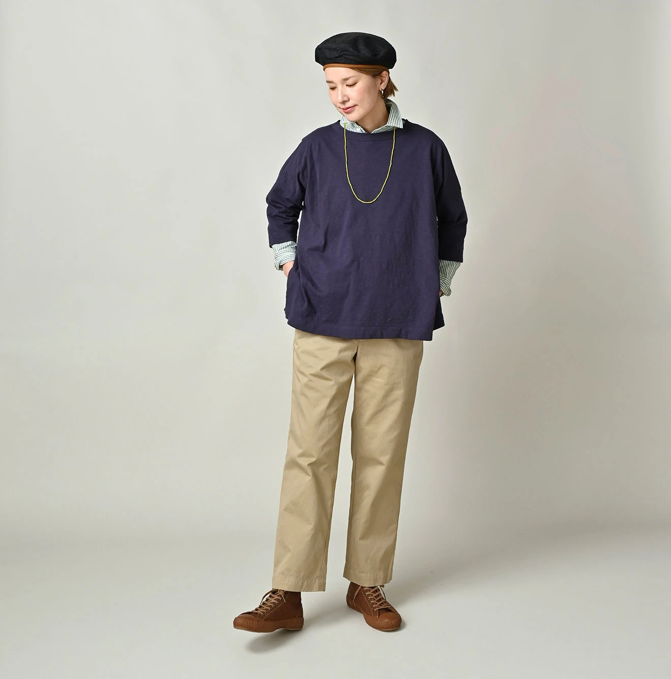 45R(フォーティファイブアール) |天竺のビッグスリットTシャツ