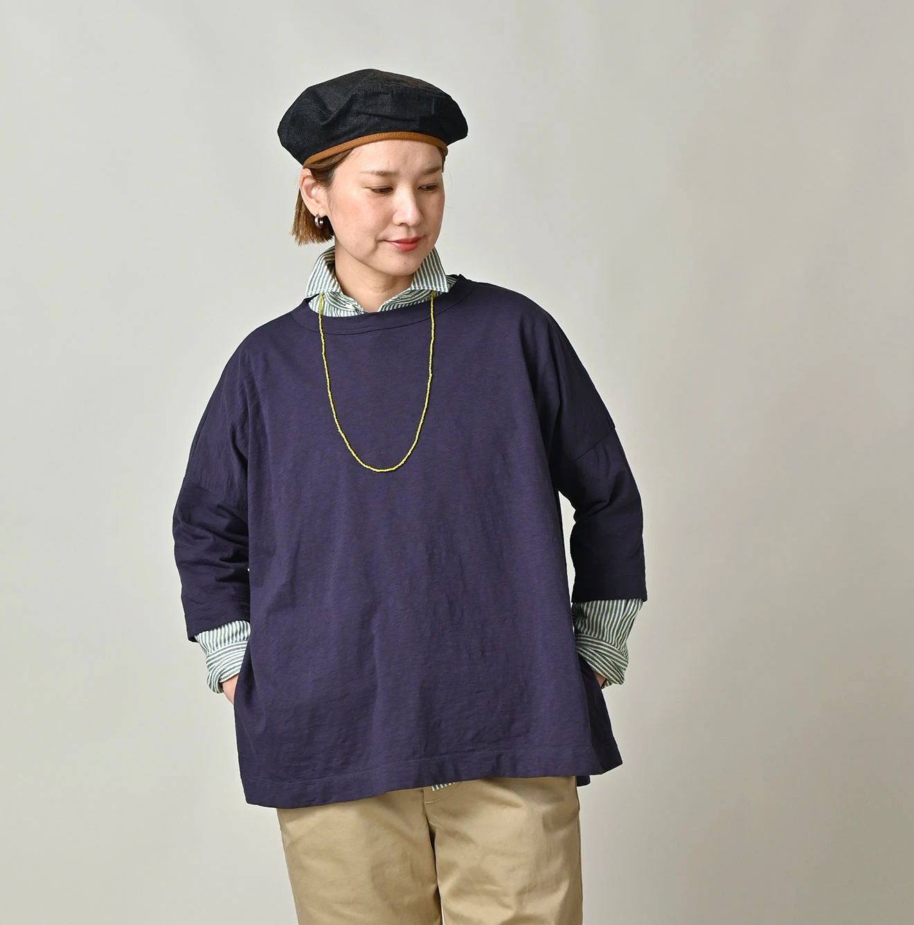 45R(フォーティファイブアール) |天竺のビッグスリットTシャツ