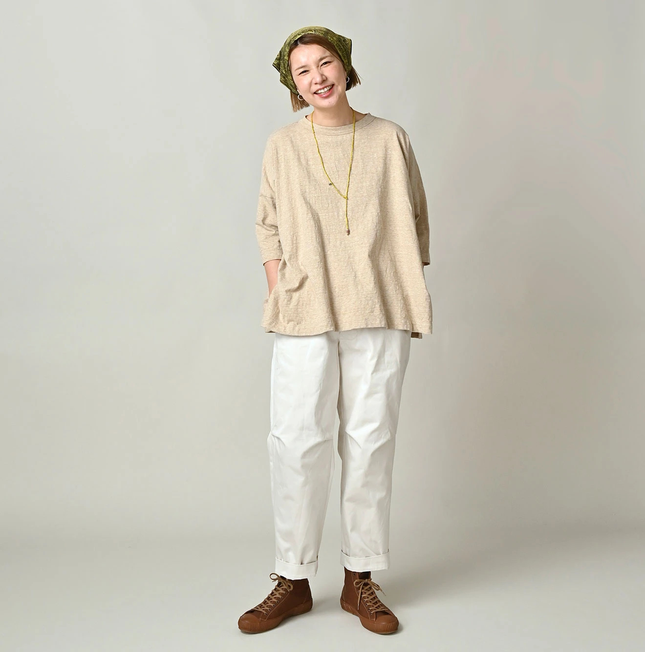 45R(フォーティファイブアール) |天竺のビッグスリットTシャツ（トップ）