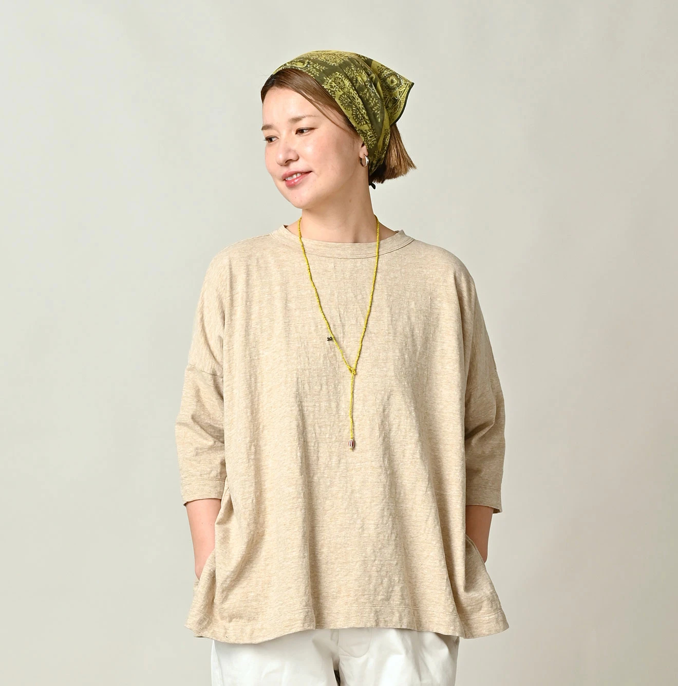 45R(フォーティファイブアール) |天竺のビッグスリットTシャツ（トップ）