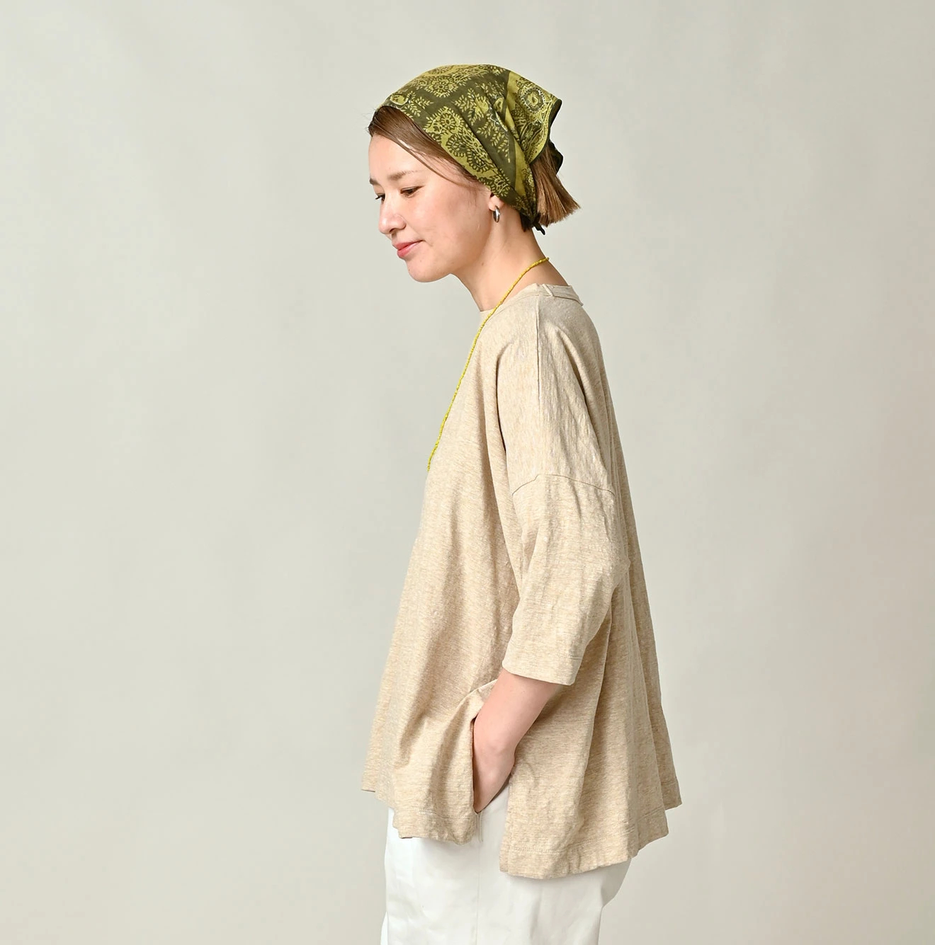 45R(フォーティファイブアール) |天竺のビッグスリットTシャツ（トップ）