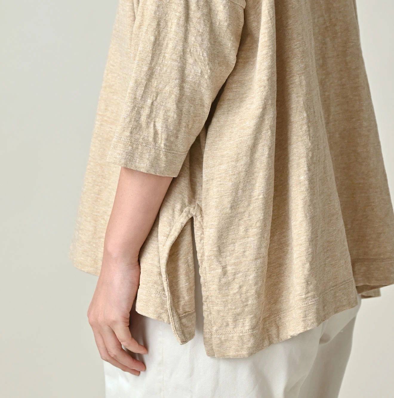 45R(フォーティファイブアール) |天竺のビッグスリットTシャツ（トップ）