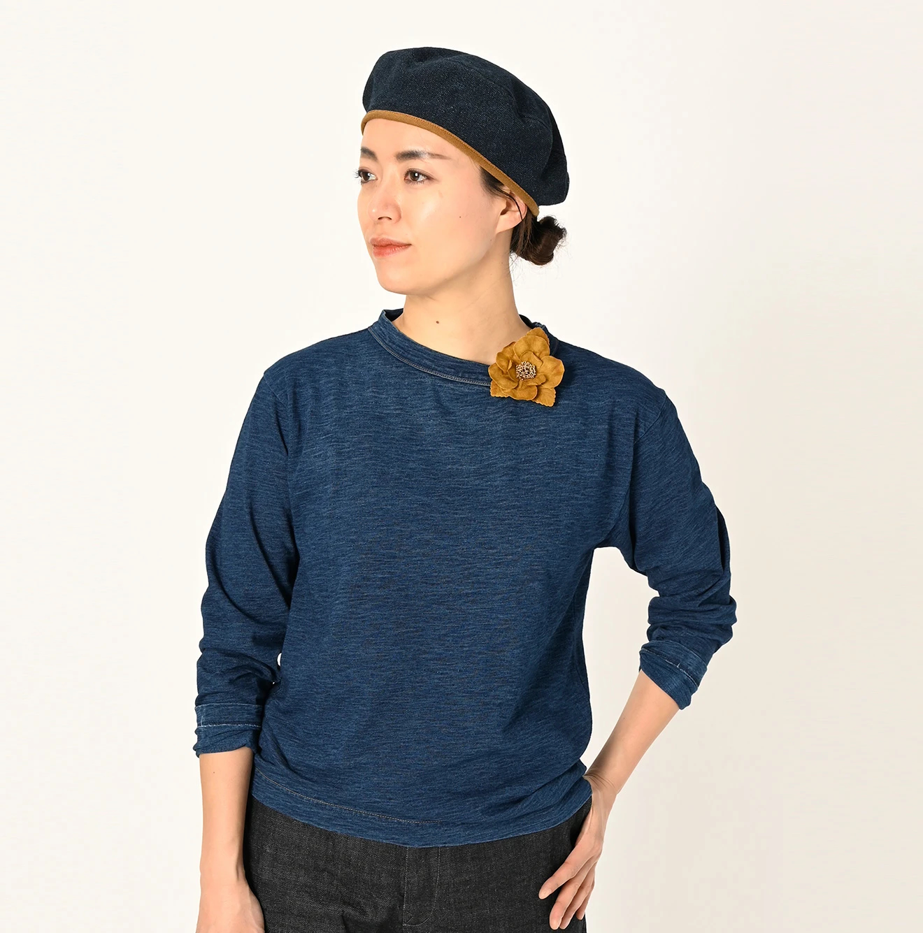 45R(フォーティファイブアール) |度詰天竺の90845星Tシャツ（インディゴ重）