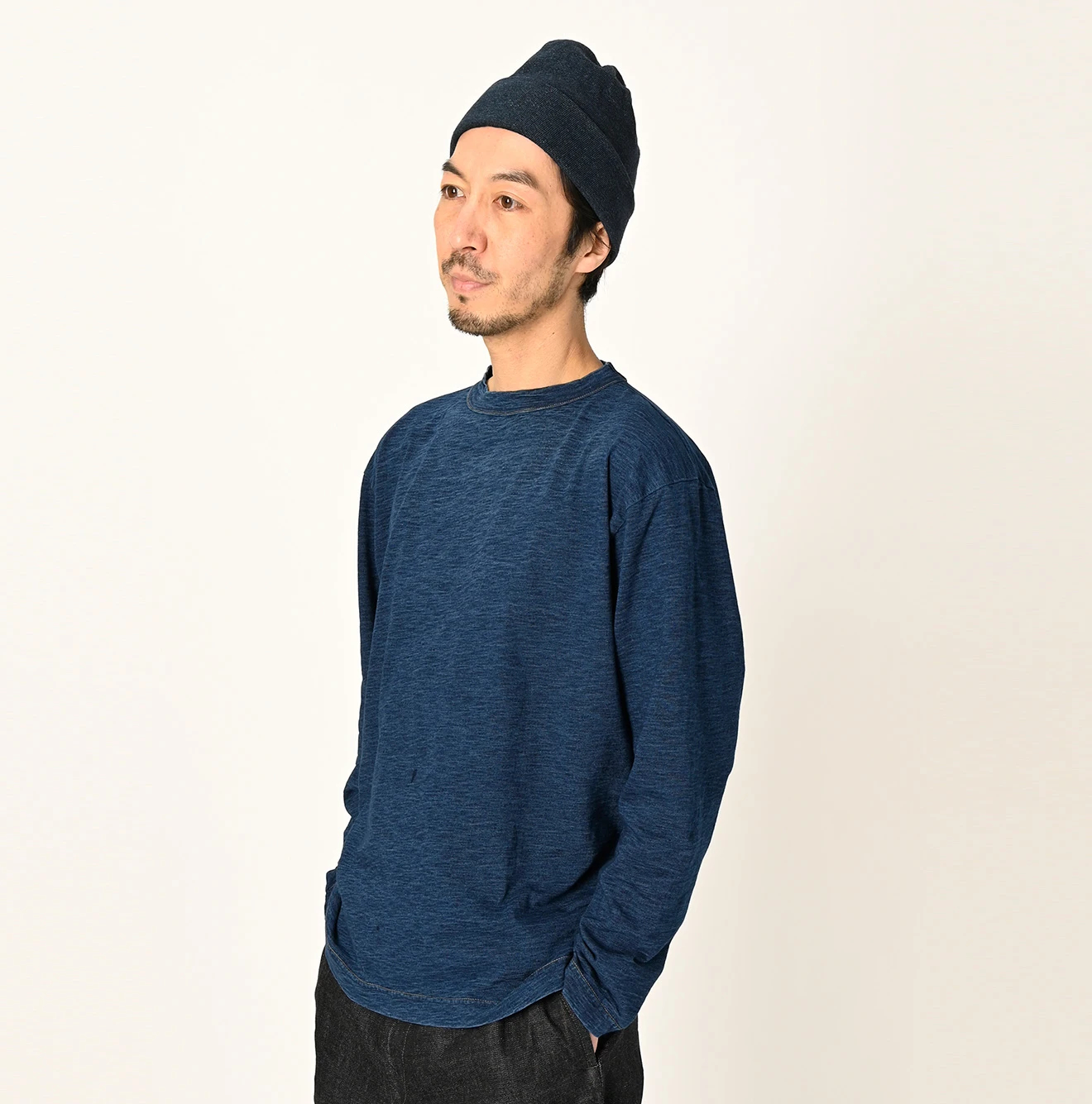 45R(フォーティファイブアール) |度詰天竺の90845星Tシャツ（インディゴ重）