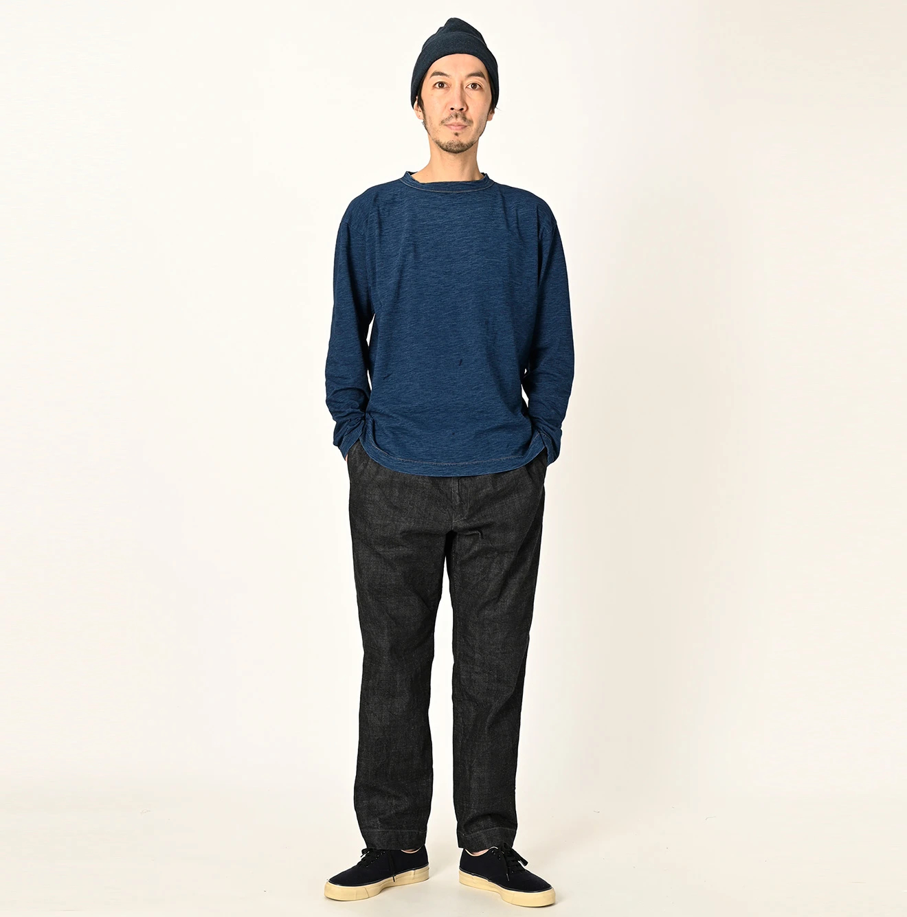 45R(フォーティファイブアール) |度詰天竺の90845星Tシャツ（インディゴ重）