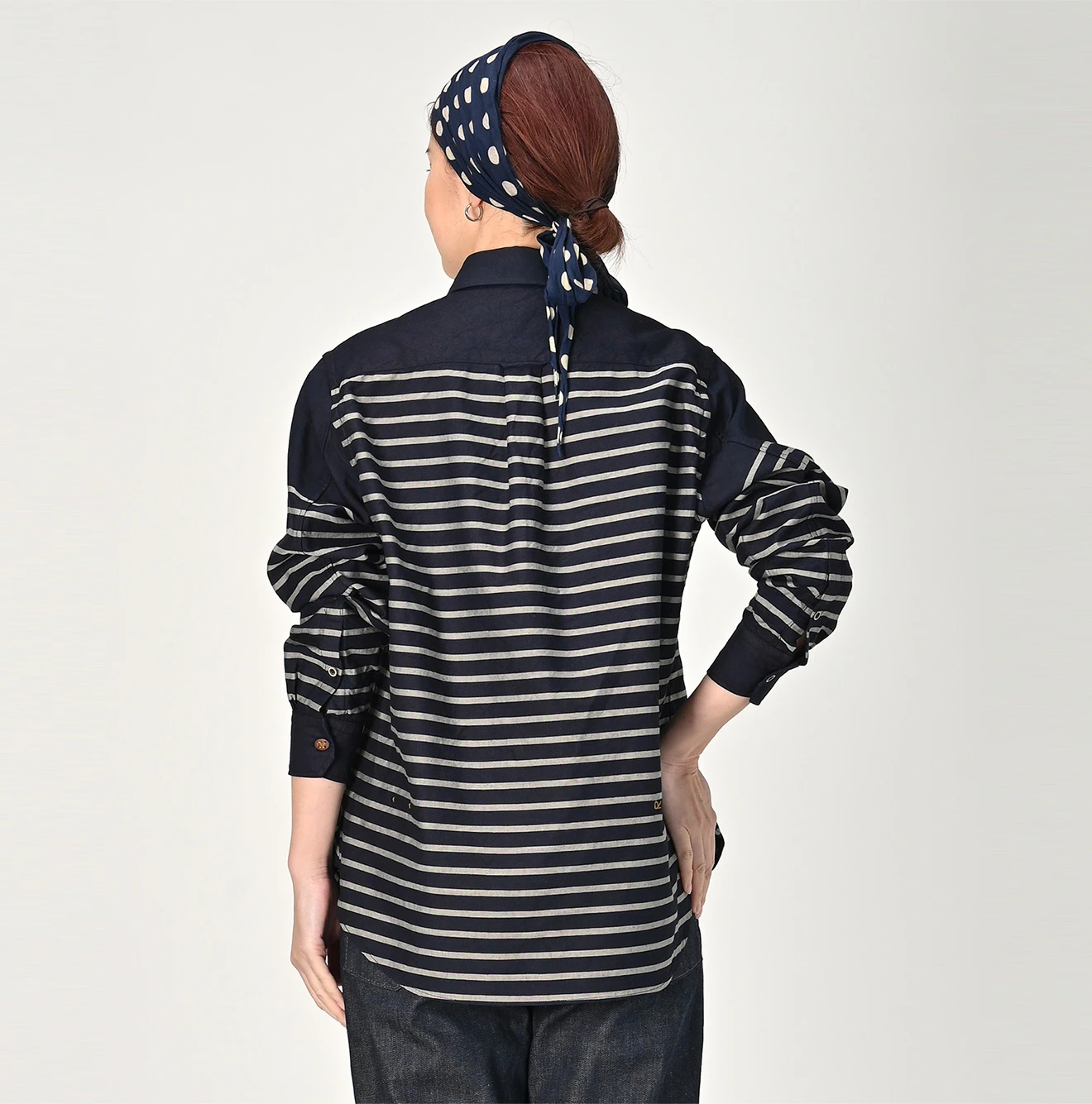 45R(フォーティファイブアール) |スーピマオックスの908ローファーボタンダウンバスクプルシャツ（インディゴ）