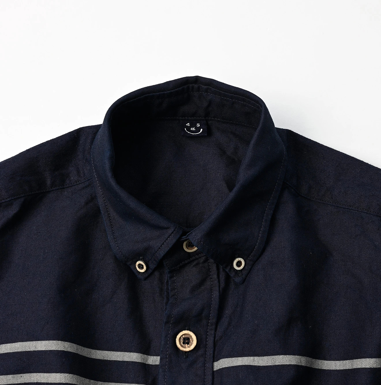 45R(フォーティファイブアール) |スーピマオックスの908ローファーボタンダウンバスクプルシャツ（インディゴ）