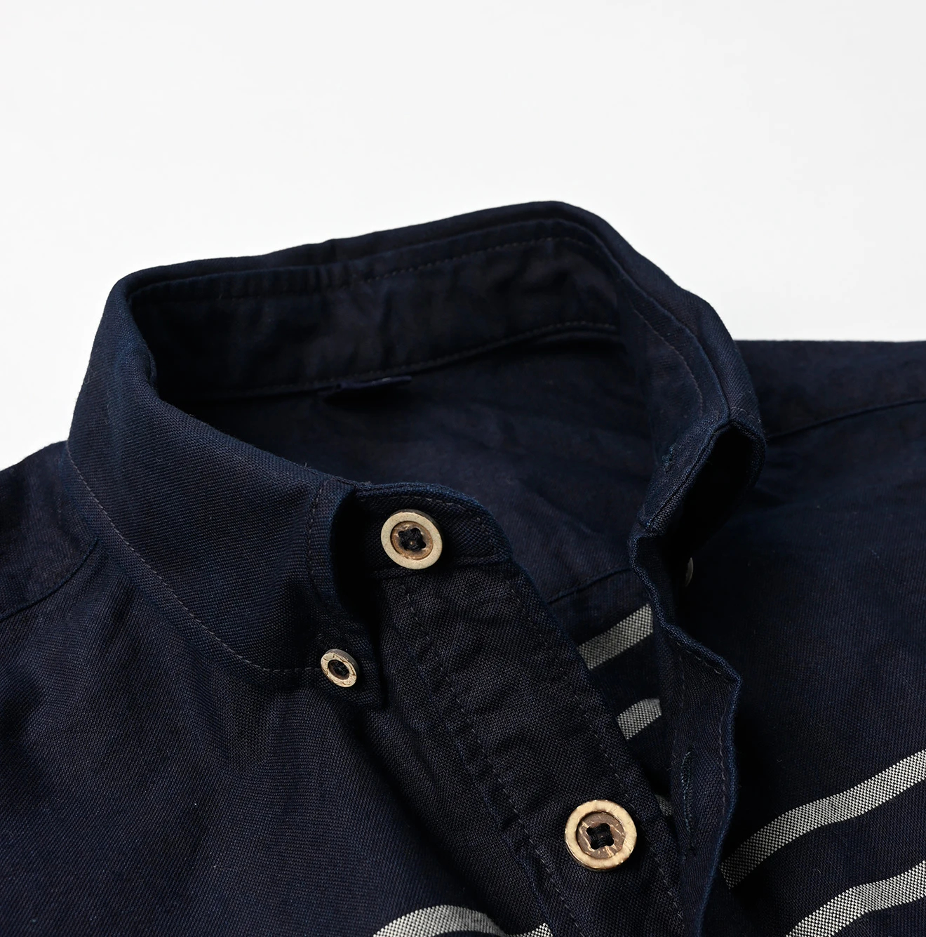 45R(フォーティファイブアール) |スーピマオックスの908ローファーボタンダウンバスクプルシャツ（インディゴ）