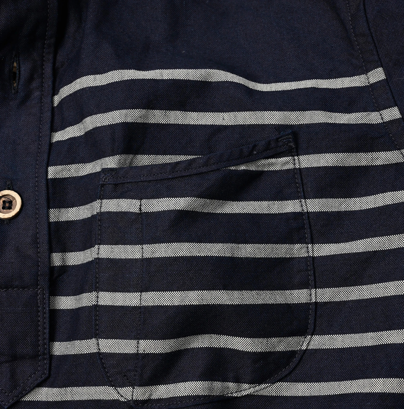 45R(フォーティファイブアール) |スーピマオックスの908ローファーボタンダウンバスクプルシャツ（インディゴ）