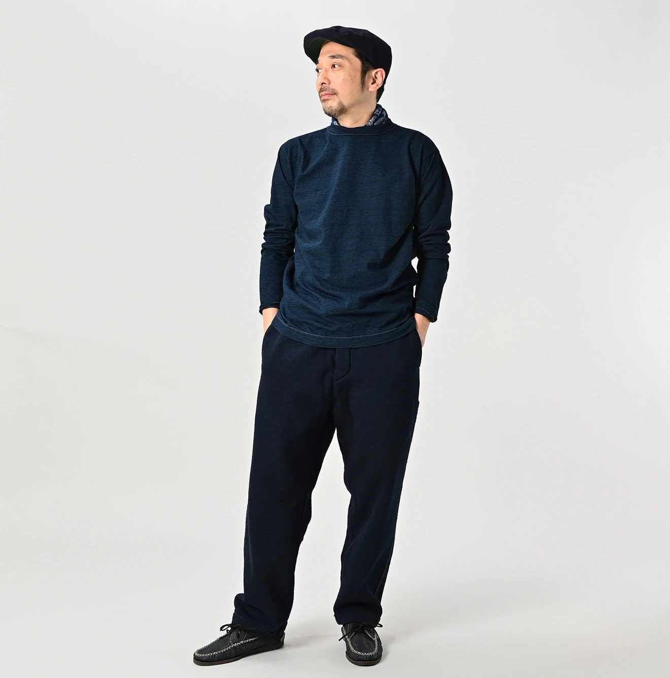 45R（フォーティファイブアール）| 天竺の90845星Tシャツ（インディゴ