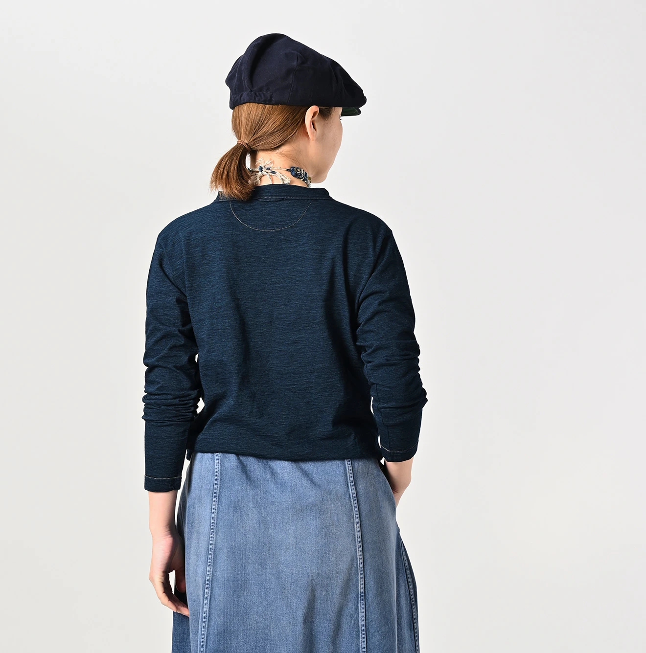 45R（フォーティファイブアール）| 天竺の90845星Tシャツ（インディゴ