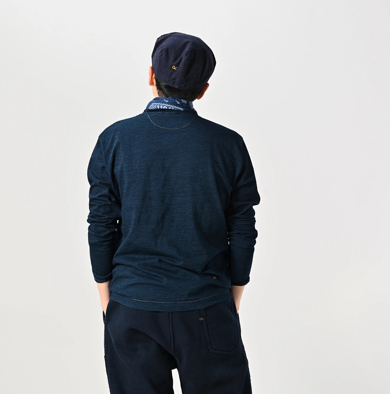 45R（フォーティファイブアール）| 天竺の90845星Tシャツ（インディゴ