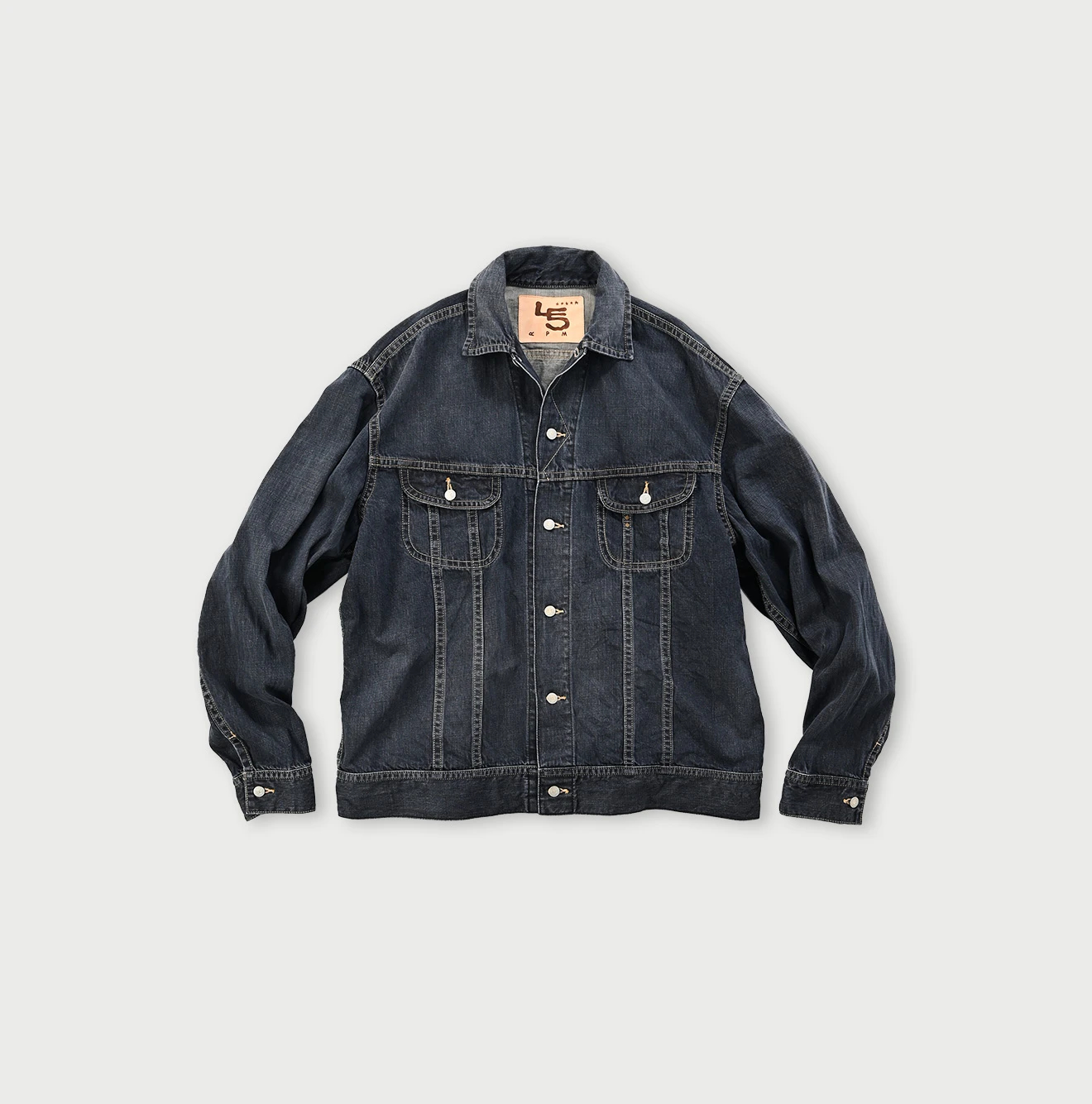 45R(フォーティファイブアール) |ライ麦デニムの908Gジャン9.8サイズ（影色納戸焦）