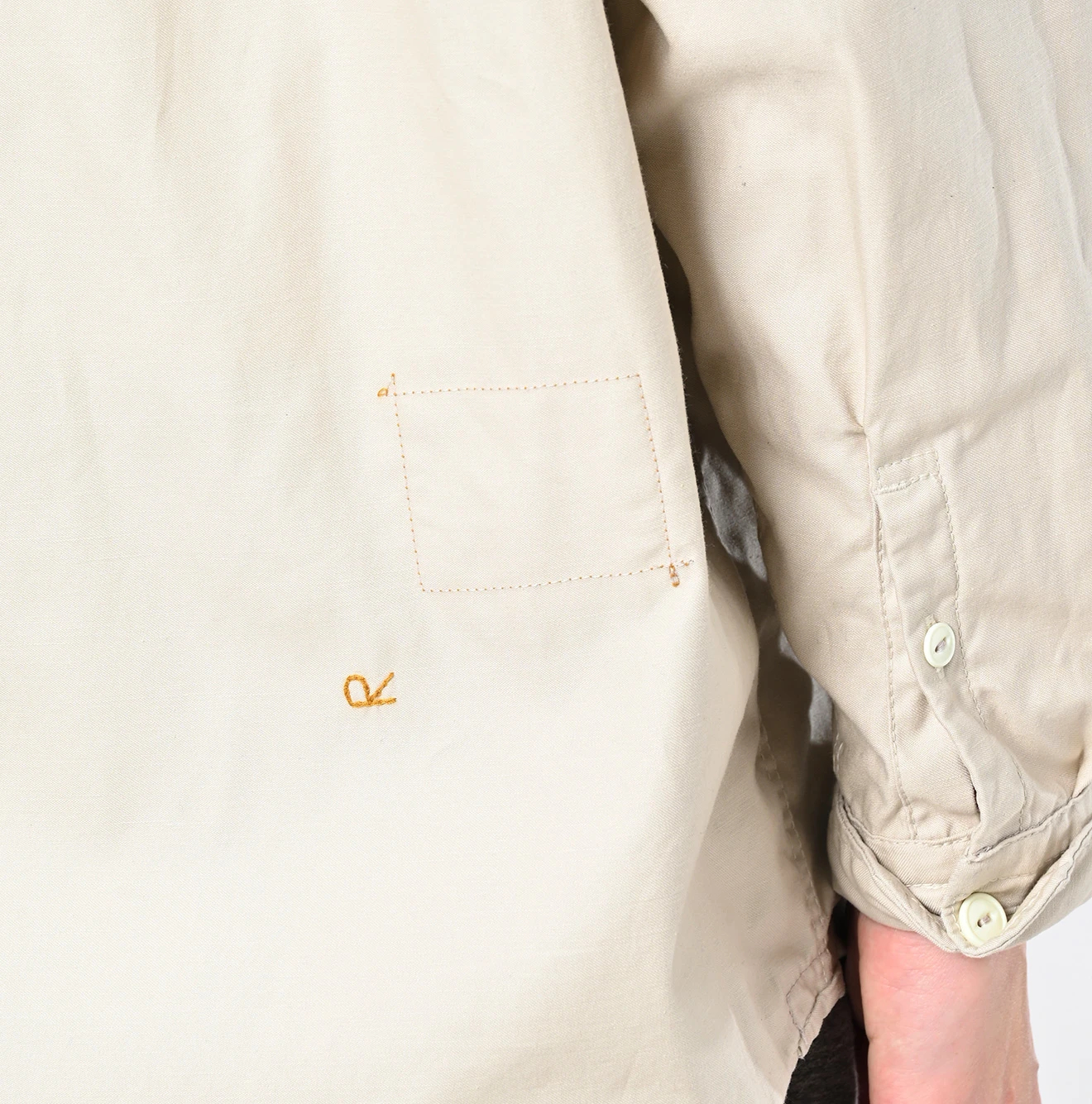 45R(フォーティファイブアール) |薄バックサテンの908ニームシャツ