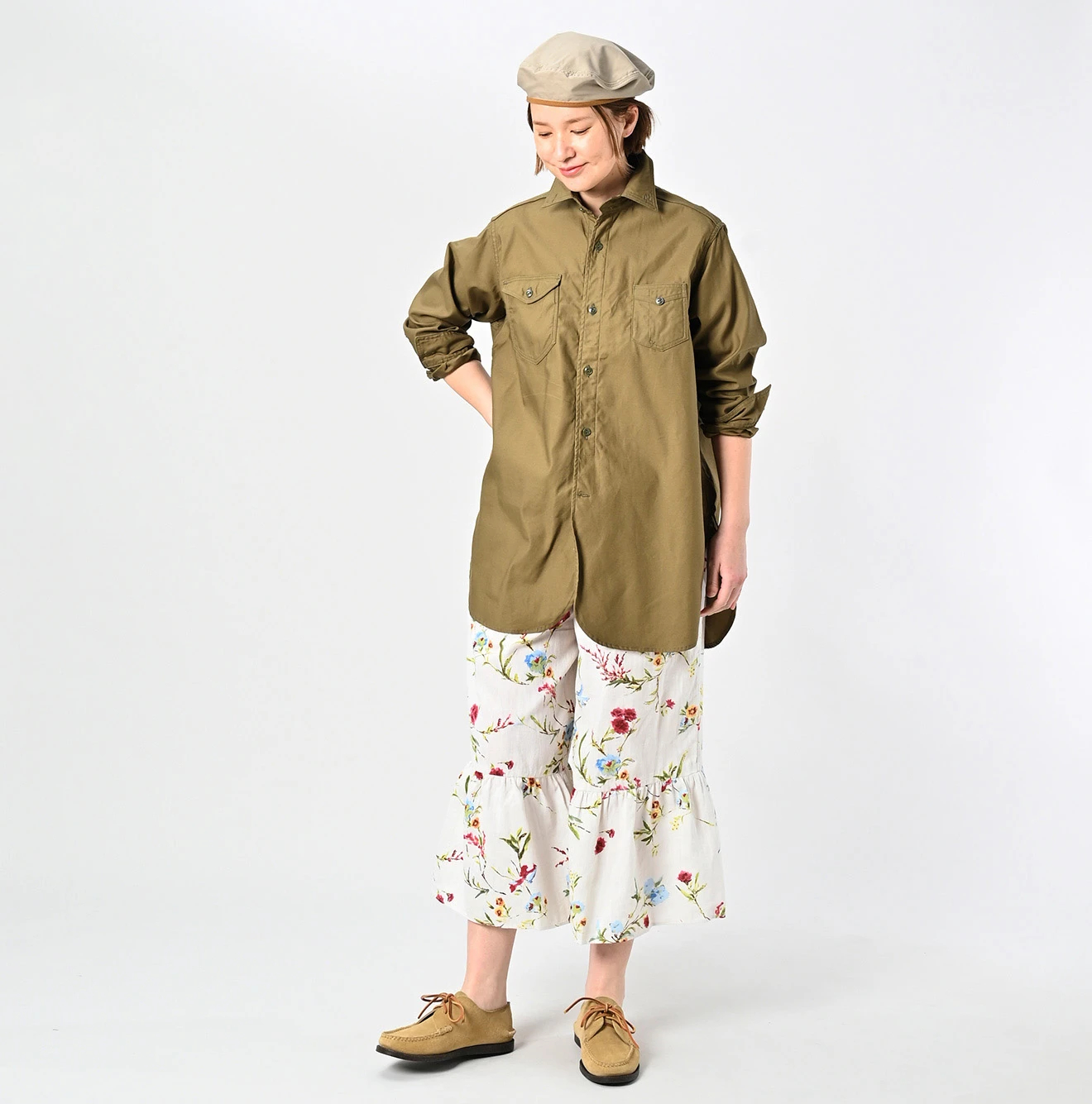 45R(フォーティファイブアール) |薄バックサテンの908ガチャポケシャツ