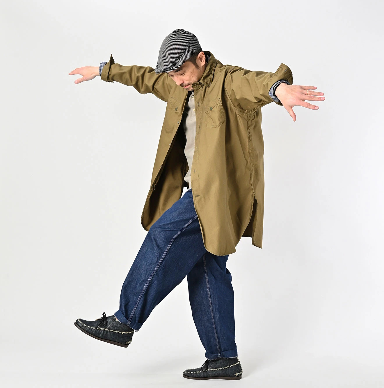 45R(フォーティファイブアール) |薄バックサテンの908ガチャポケシャツ