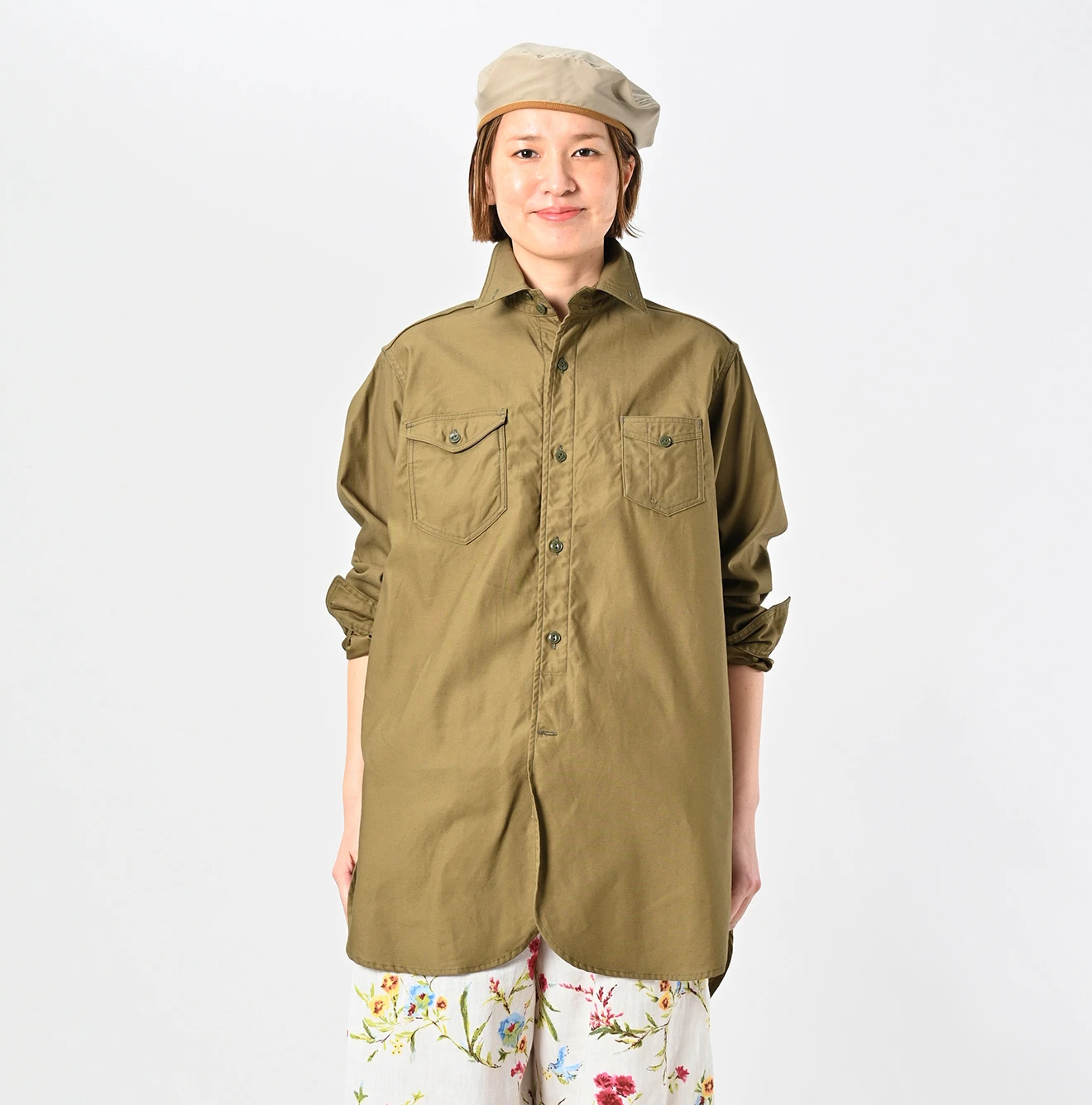 45R(フォーティファイブアール) |薄バックサテンの908ガチャポケシャツ