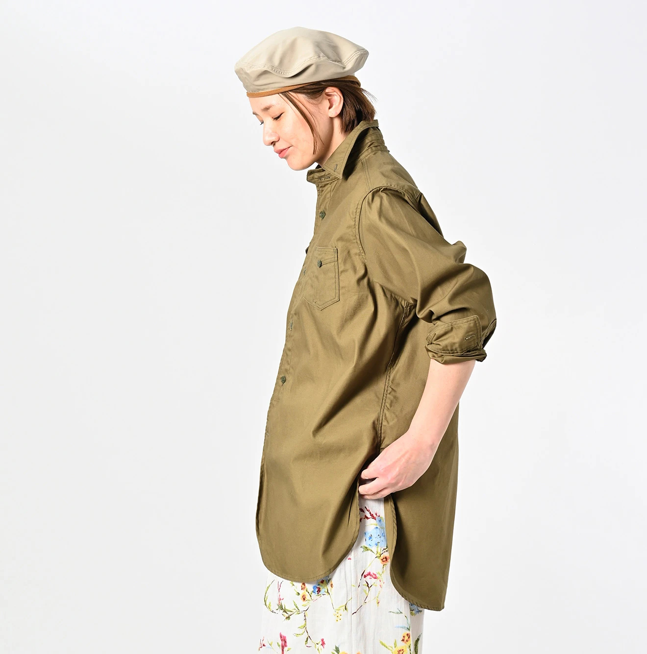 45R(フォーティファイブアール) |薄バックサテンの908ガチャポケシャツ