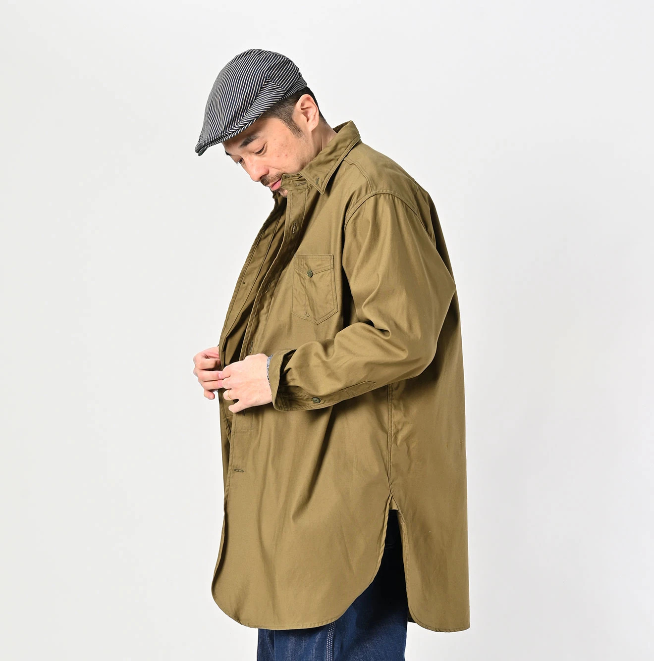 45R(フォーティファイブアール) |薄バックサテンの908ガチャポケシャツ