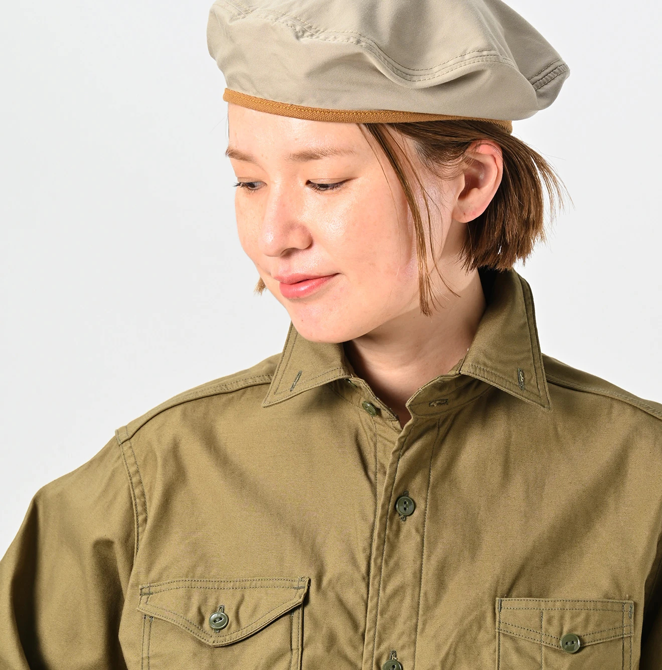 45R(フォーティファイブアール) |薄バックサテンの908ガチャポケシャツ