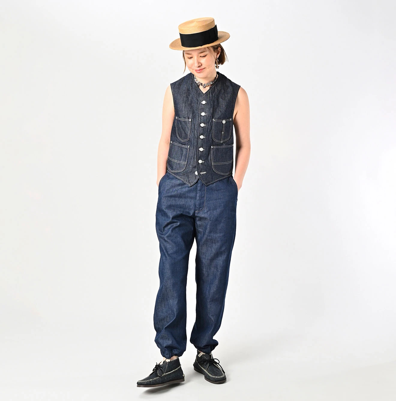 45R(フォーティファイブアール) |モンプデニムの908ニームパンツ（濃）