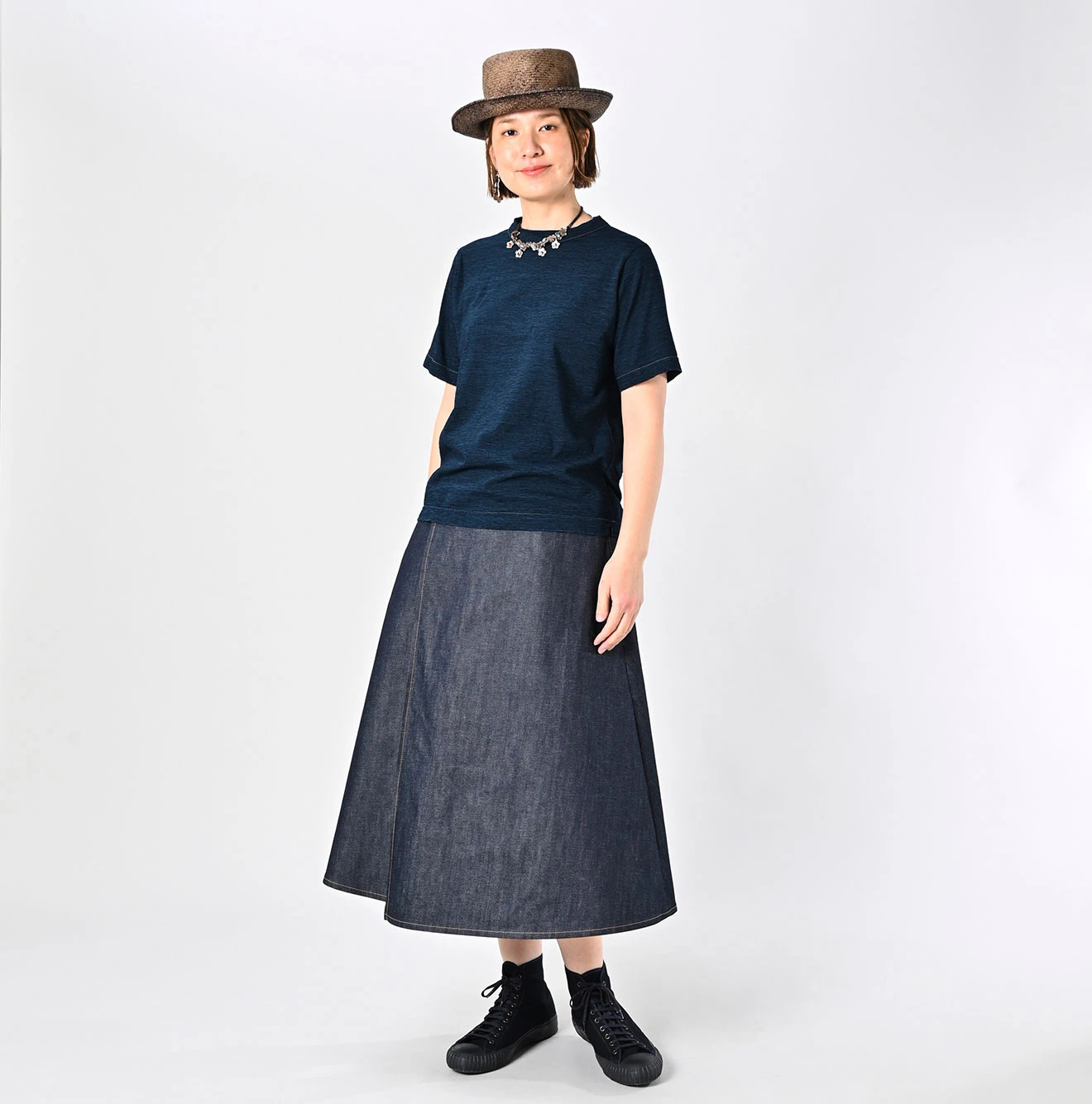 45R(フォーティファイブアール) |天竺の90845星Tシャツ（インディゴ）