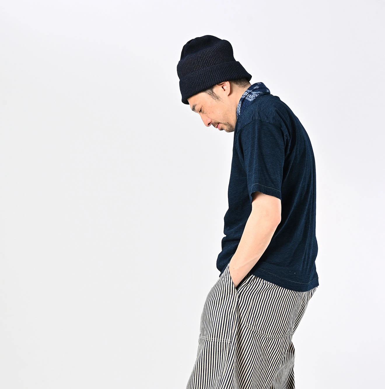 45R(フォーティファイブアール) |天竺の90845星Tシャツ（インディゴ）