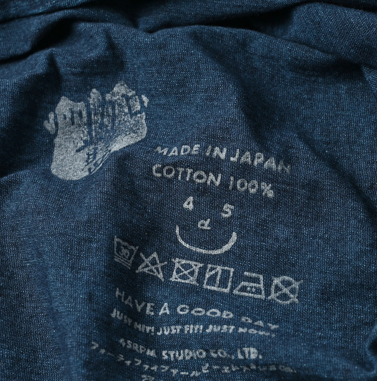 45R(フォーティファイブアール) |天竺の90845星Tシャツ（インディゴ）