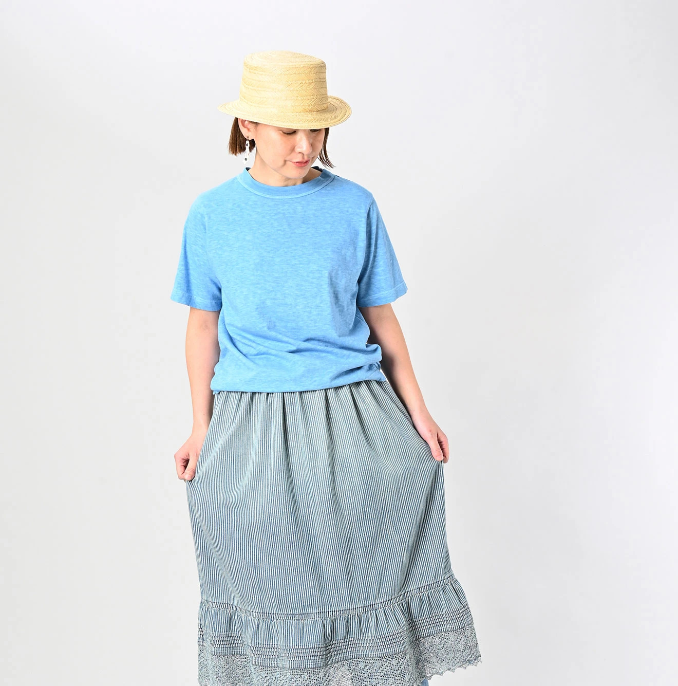 45R(フォーティファイブアール) |天竺の90845星Tシャツ（45草染）