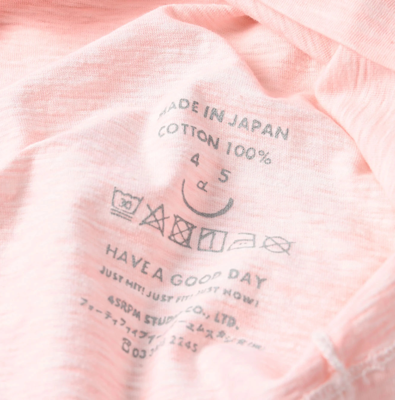 25年 美品 45R 天竺の四角Tシャツ (45草染) 1 草木染め 45rpm 45R（フォーティファイブアール）| 天竺の四角Tシャツ（45草染） Long