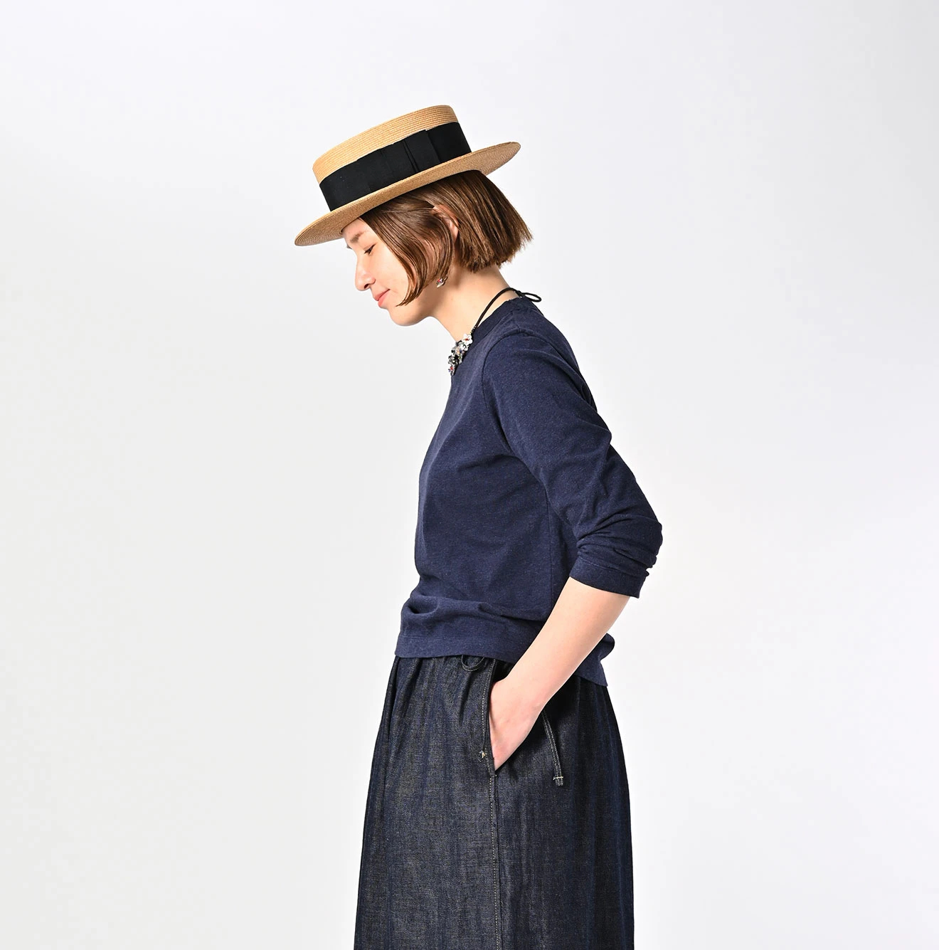45R（フォーティファイブアール）| 天竺の四角Tシャツ（トップ） Long