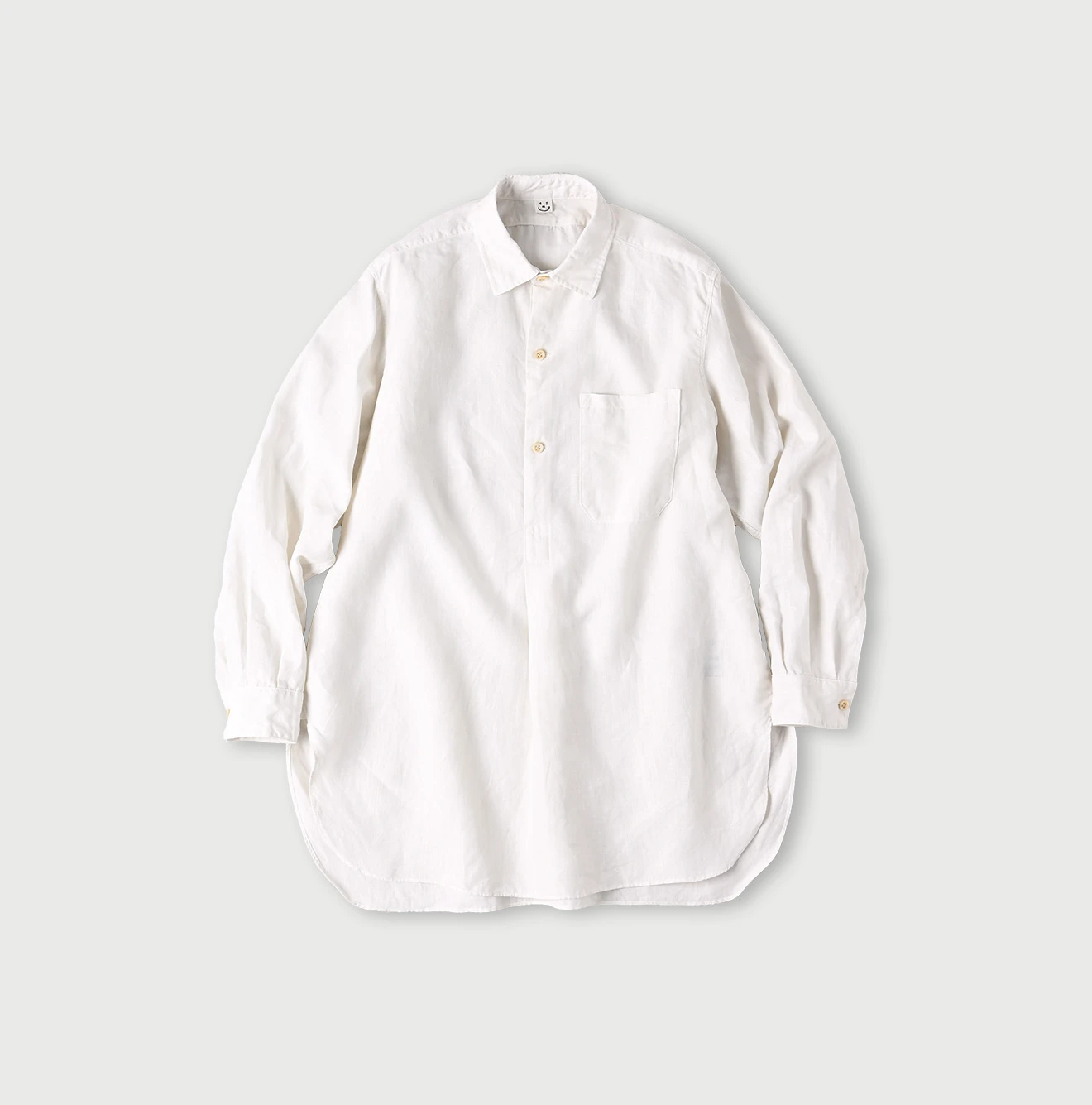 45R(フォーティファイブアール) |リネンの908グランパプルシャツ（45草染）