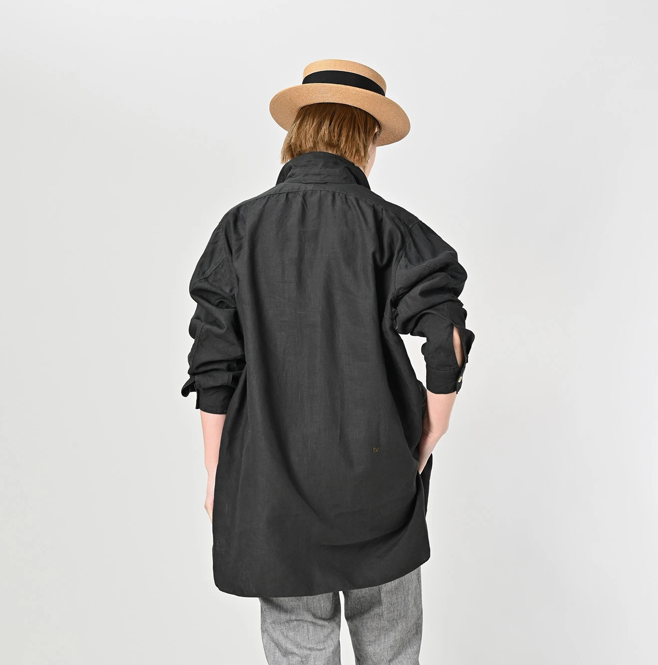 45R(フォーティファイブアール) |リネンの908グランパプルシャツ（45草染）