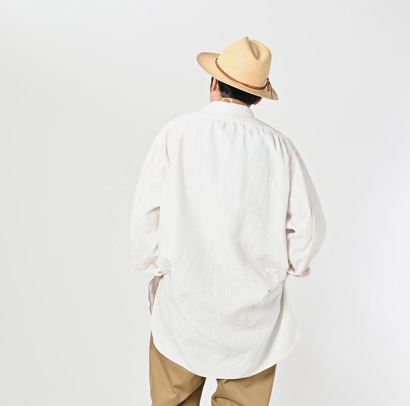 45R(フォーティファイブアール) |リネンの908グランパプルシャツ（45草染）